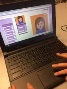 Using a coding website to create emojis!